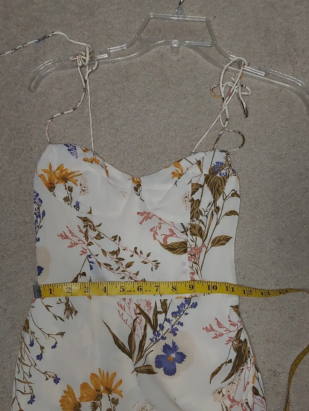 Reformation Cream Floral Kourtney Side Slit Midi Dress Sz 2 - Picture 13 of 16